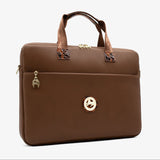 Cavalinho Cherry Blossom Brown Laptop Bag 17" SKU 18810050.13 #color_saddlebrown