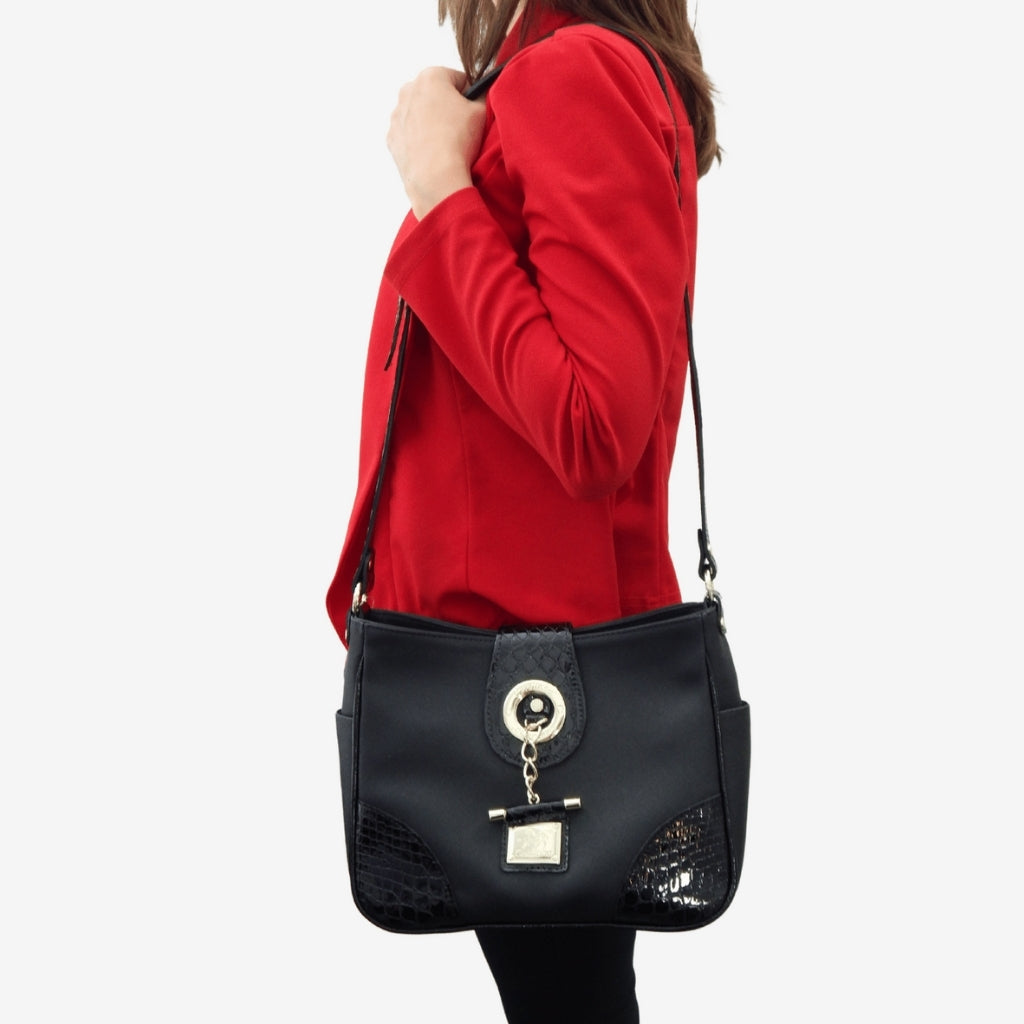 Cavalinho Cherry Blossom Shoulder Bag SKU 18810212.01 #color_black