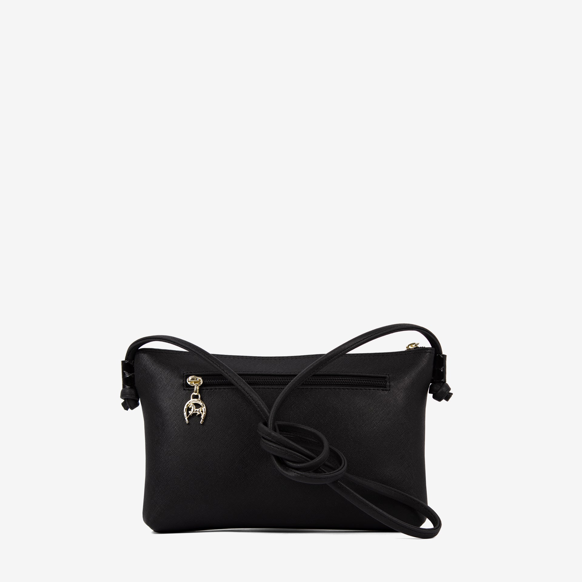 Cavalinho Cherry Blossom Black Leather & Canvas Crossbody Bag for Women SKU 18810224.01 #color_black
