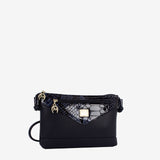 Cavalinho Cherry Blossom Navy Leather & Canvas Crossbody Bag for Women SKU 18810224.03 #color_navy