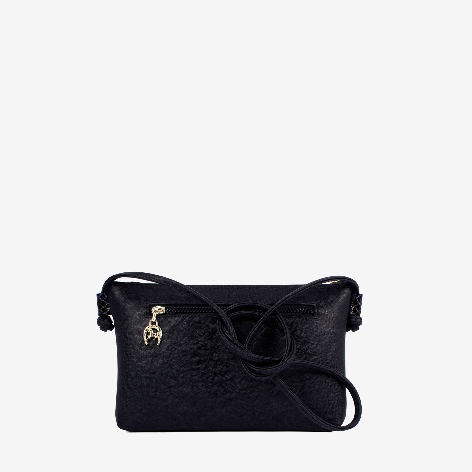Cavalinho Cherry Blossom Navy Leather & Canvas Crossbody Bag for Women SKU 18810224.03 #color_navy
