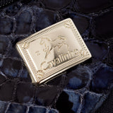 Cavalinho Cherry Blossom Navy Leather & Canvas Crossbody Bag for Women SKU 18810224.03 #color_navy