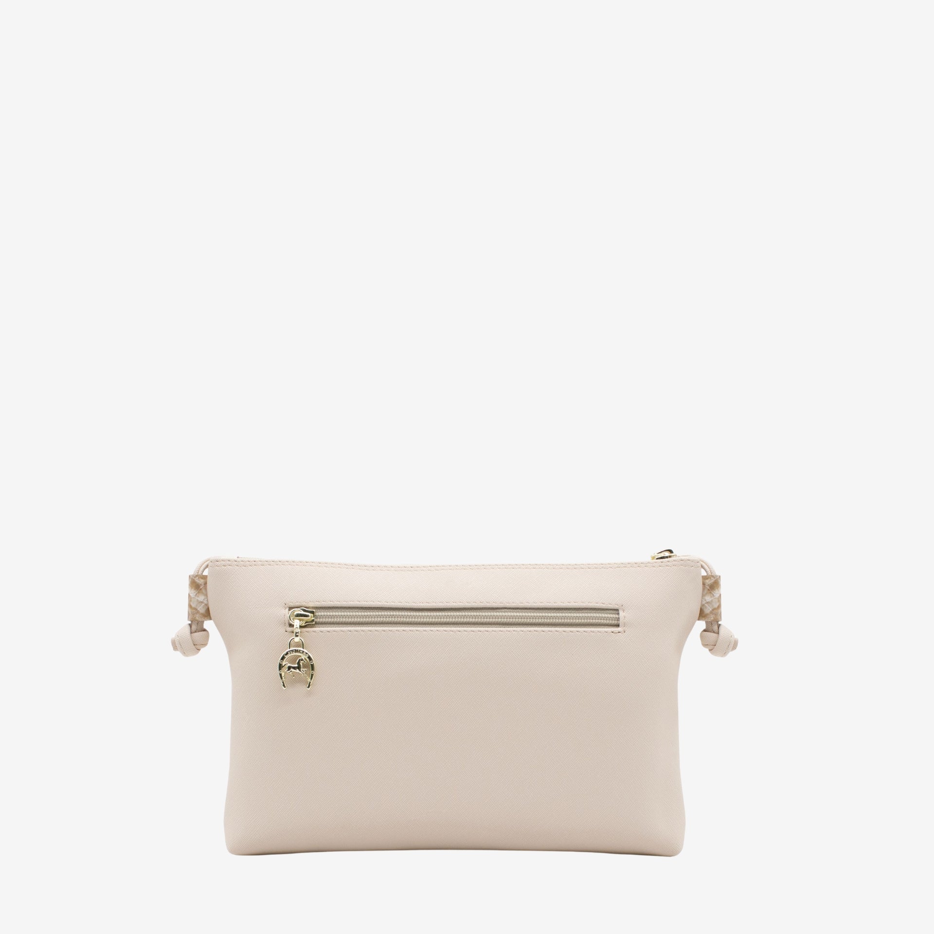 Cavalinho Cherry Blossom Beige Leather & Canvas Crossbody Bag for Women SKU 18810224.05 #color_beige
