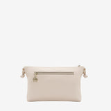Cavalinho Cherry Blossom Beige Leather & Canvas Crossbody Bag for Women SKU 18810224.05 #color_beige