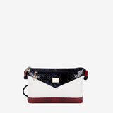 Cavalinho Cherry Blossom Leather & Canvas Crossbody Bag for Women SKU 18810224.22 #color_navy / white / red