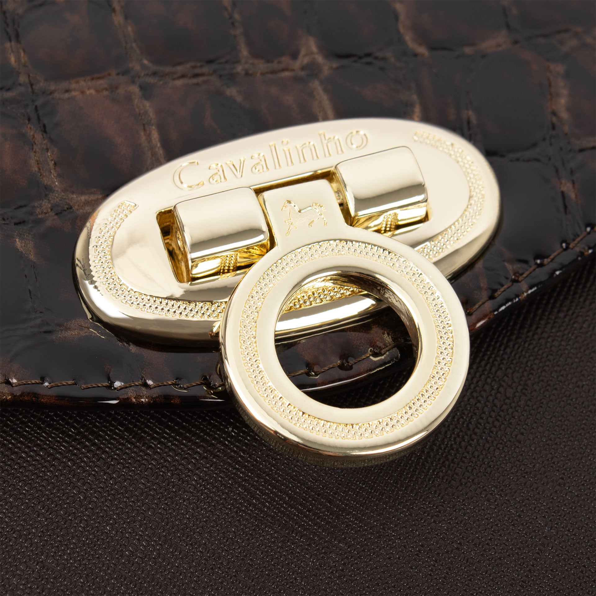 Cavalinho Cherry Blossom Shoulder Bag SKU 18810260.02 #color_Brown