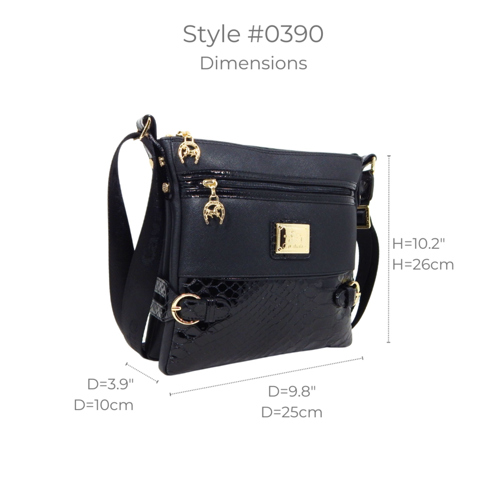 Cavalinho Black Cherry Blossom Crossbody Bag 18810390.01 #color_black