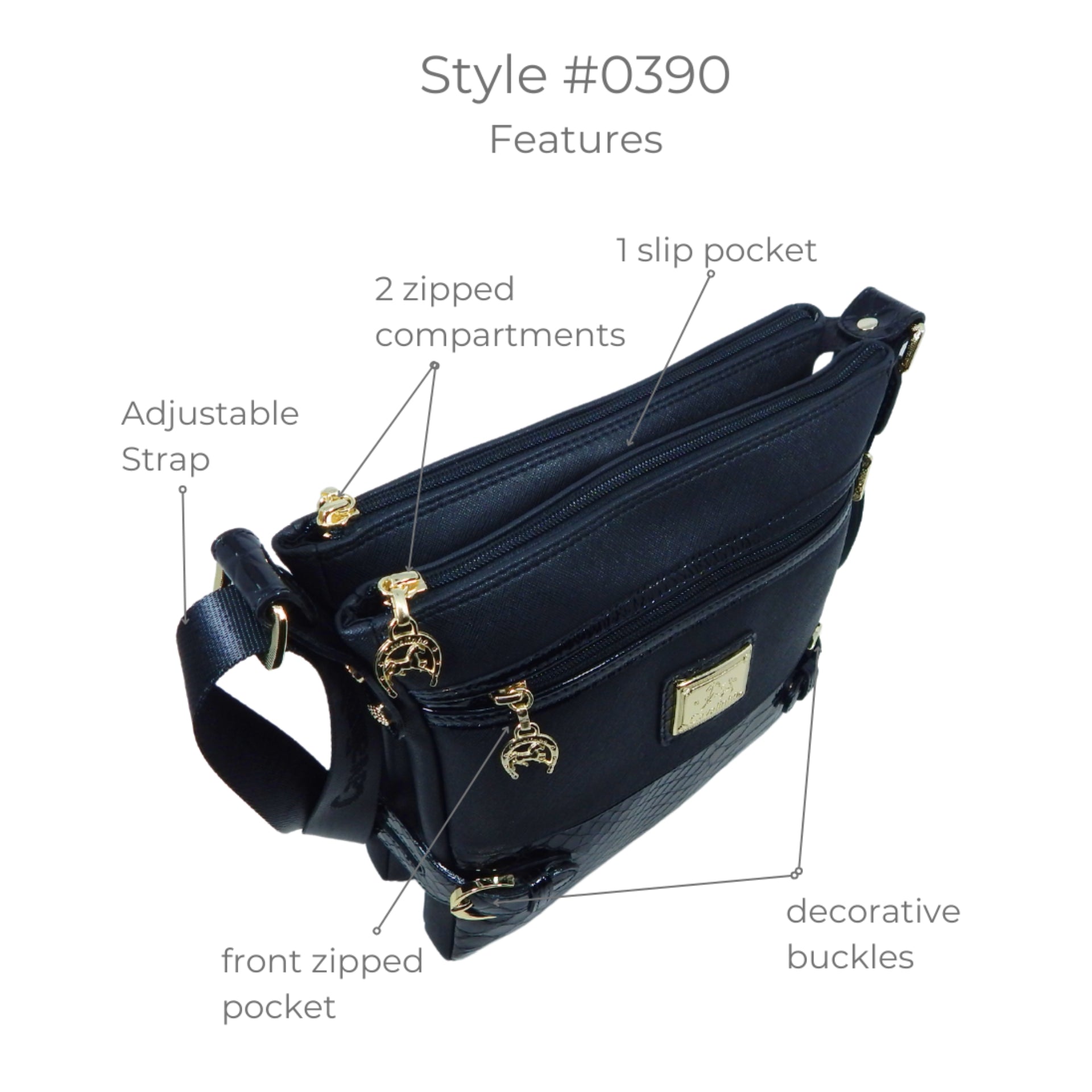 Cavalinho Black Cherry Blossom Crossbody Bag 18810390.01 #color_black