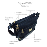 Cavalinho Black Cherry Blossom Crossbody Bag 18810390.01 #color_black