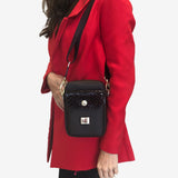 Cavalinho Cherry Blossom Black Phone Crossbody Bag SKU 18810431.01 #color_Black