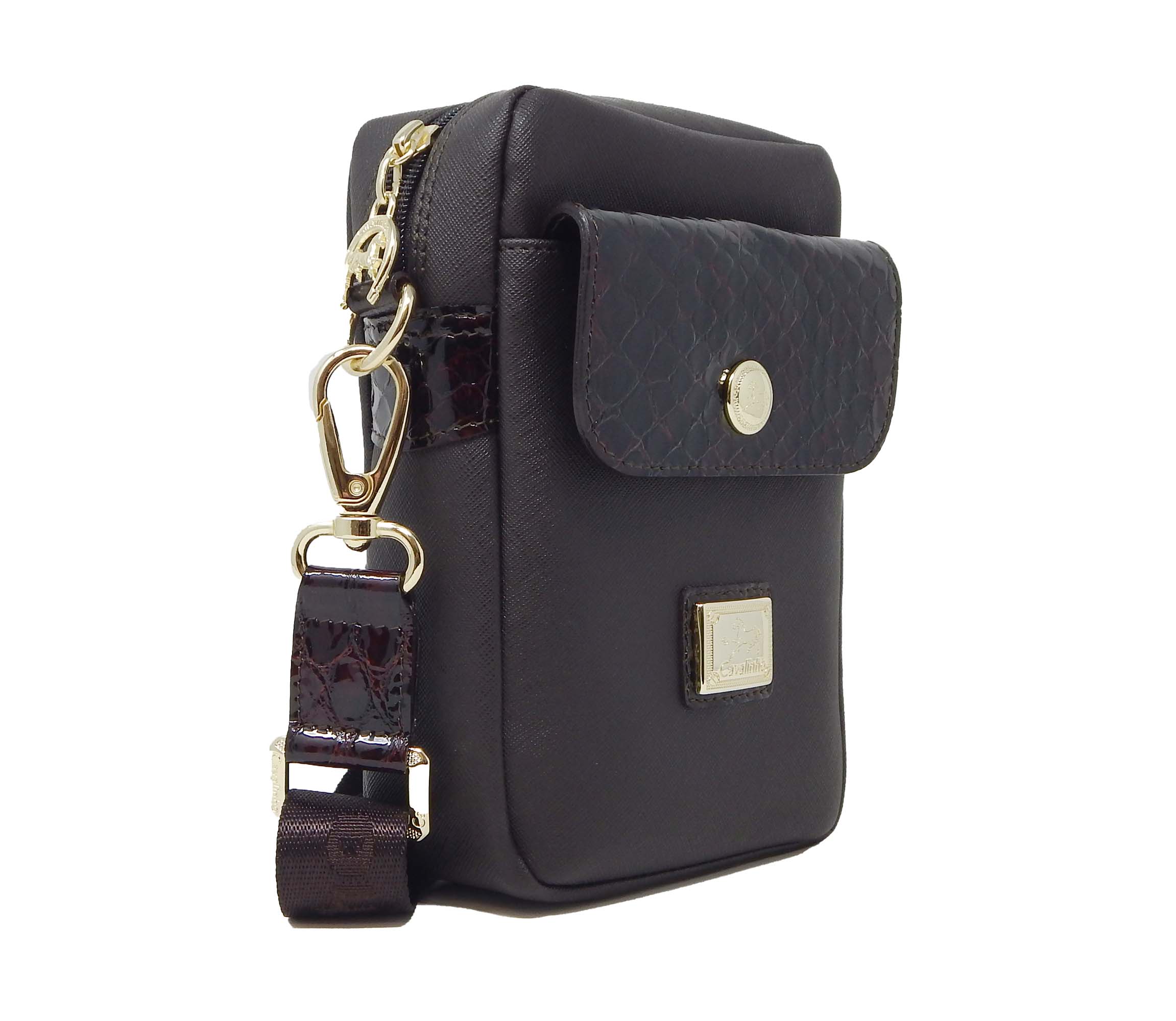 #color_ Brown | Cavalinho Cherry Blossom Phone Crossbody Bag - Brown - 18810431.02.99_2