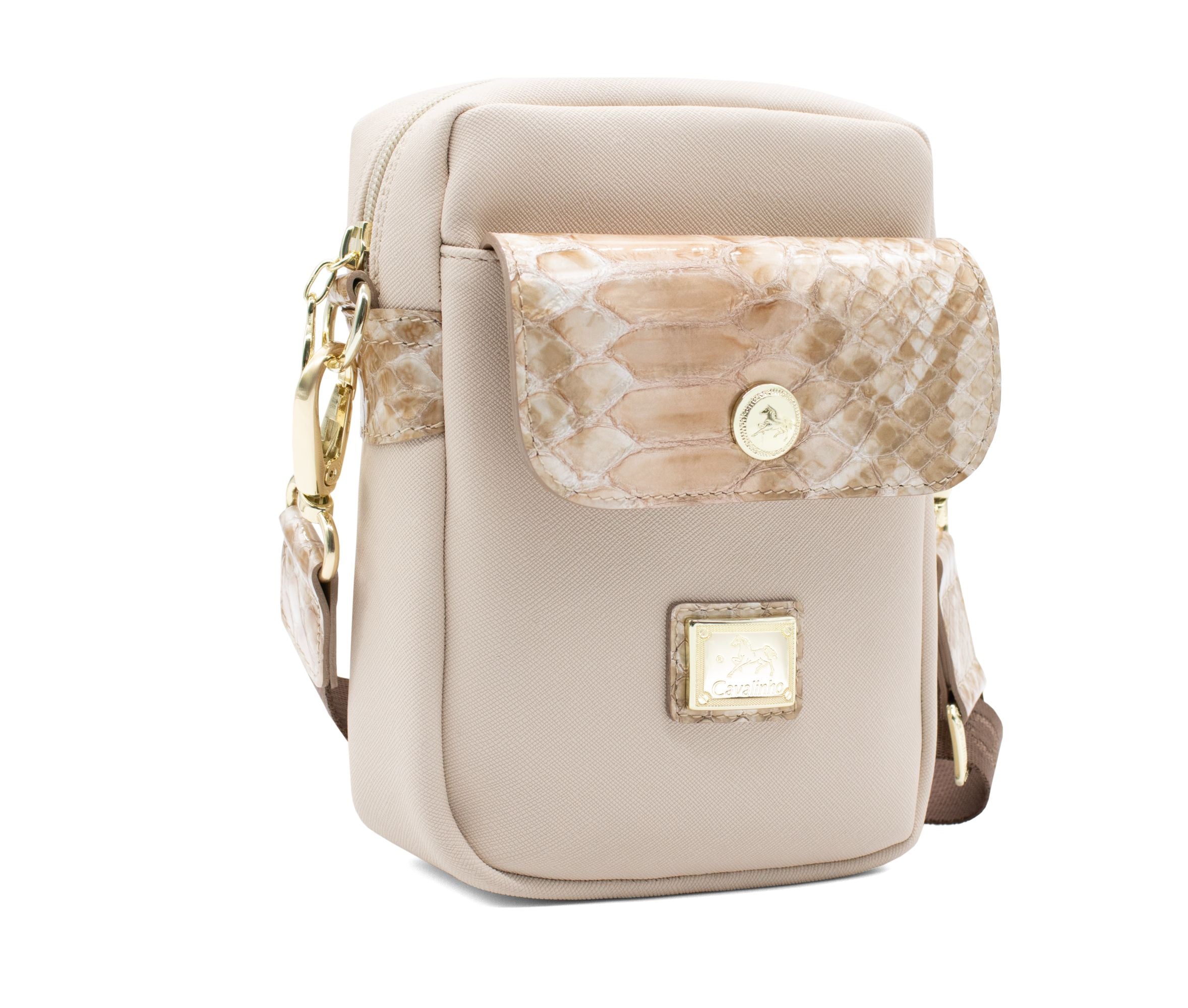 #color_ Beige | Cavalinho Cherry Blossom Phone Crossbody Bag - Beige - 18810431.05_2