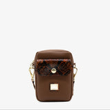 Cavalinho Cherry Blossom Brown Phone Crossbody Bag SKU 18810431.13 #color_SaddleBrown