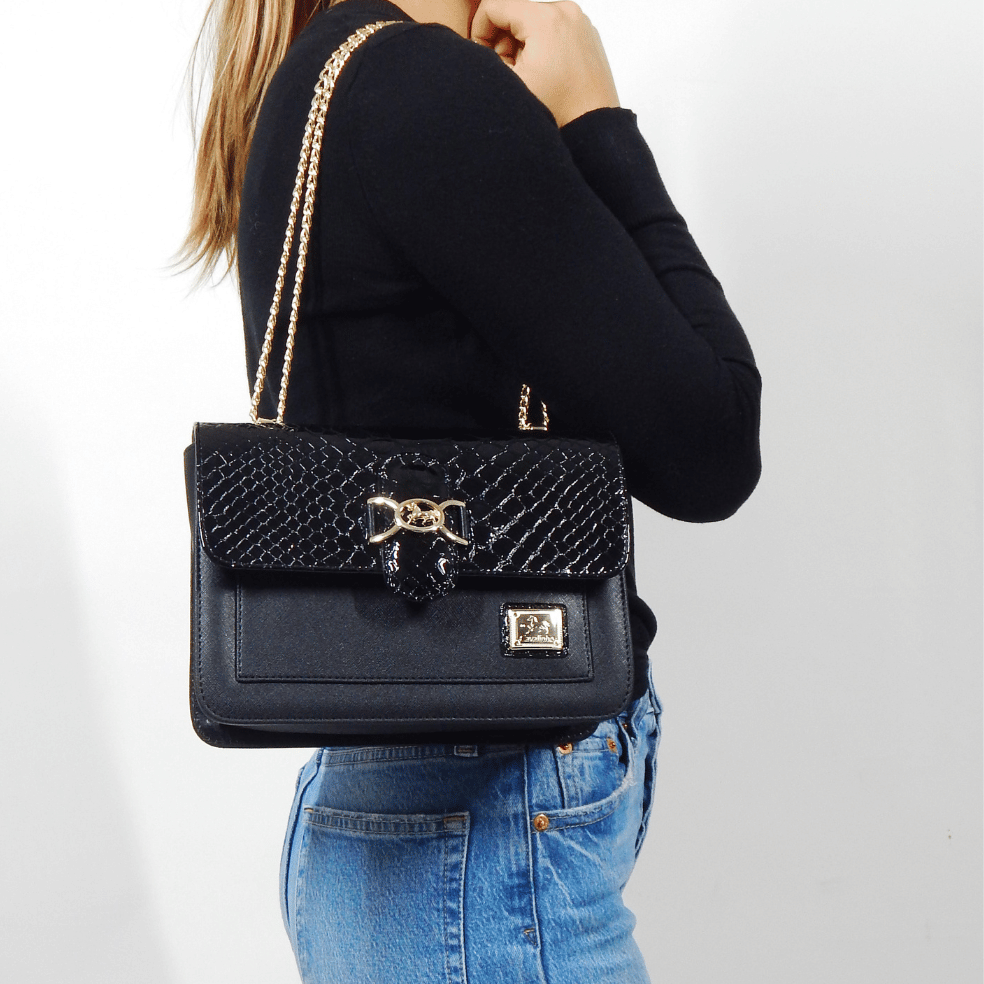 Cavalinho Cherry Blossom Shoulder Bag SKU 18810471.01 #color_Black