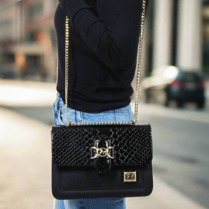 Cavalinho Cherry Blossom Shoulder Bag SKU 18810471.01 #color_Black