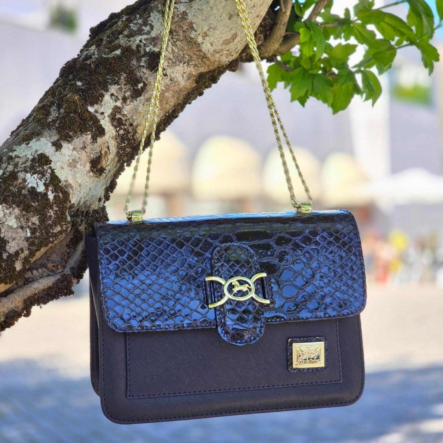 Cavalinho Cherry Blossom Shoulder Bag SKU 18810471.03 #color_Navy