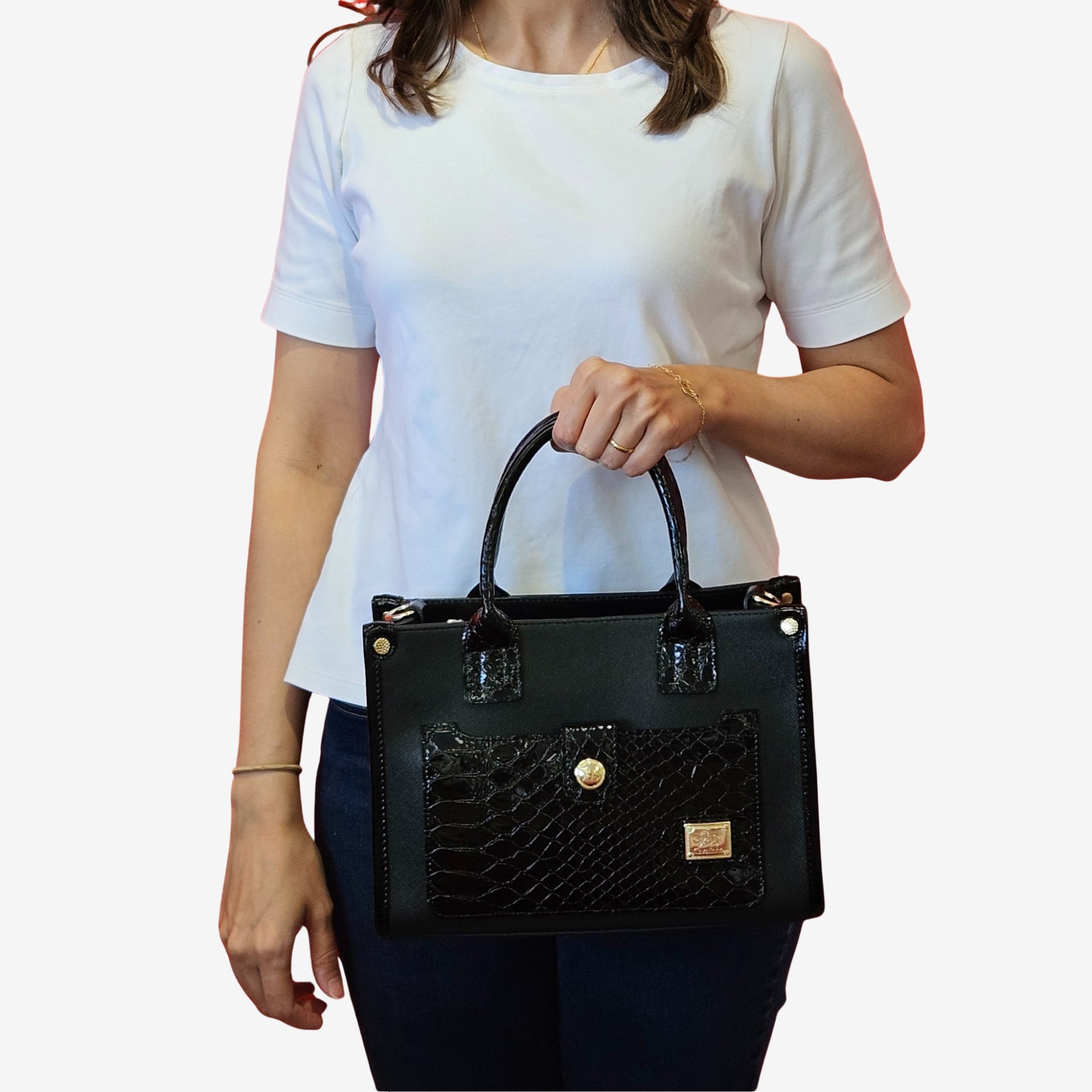 Cavalinho Cherry Blossom Black Handbag SKU 18810524.01 #color_black