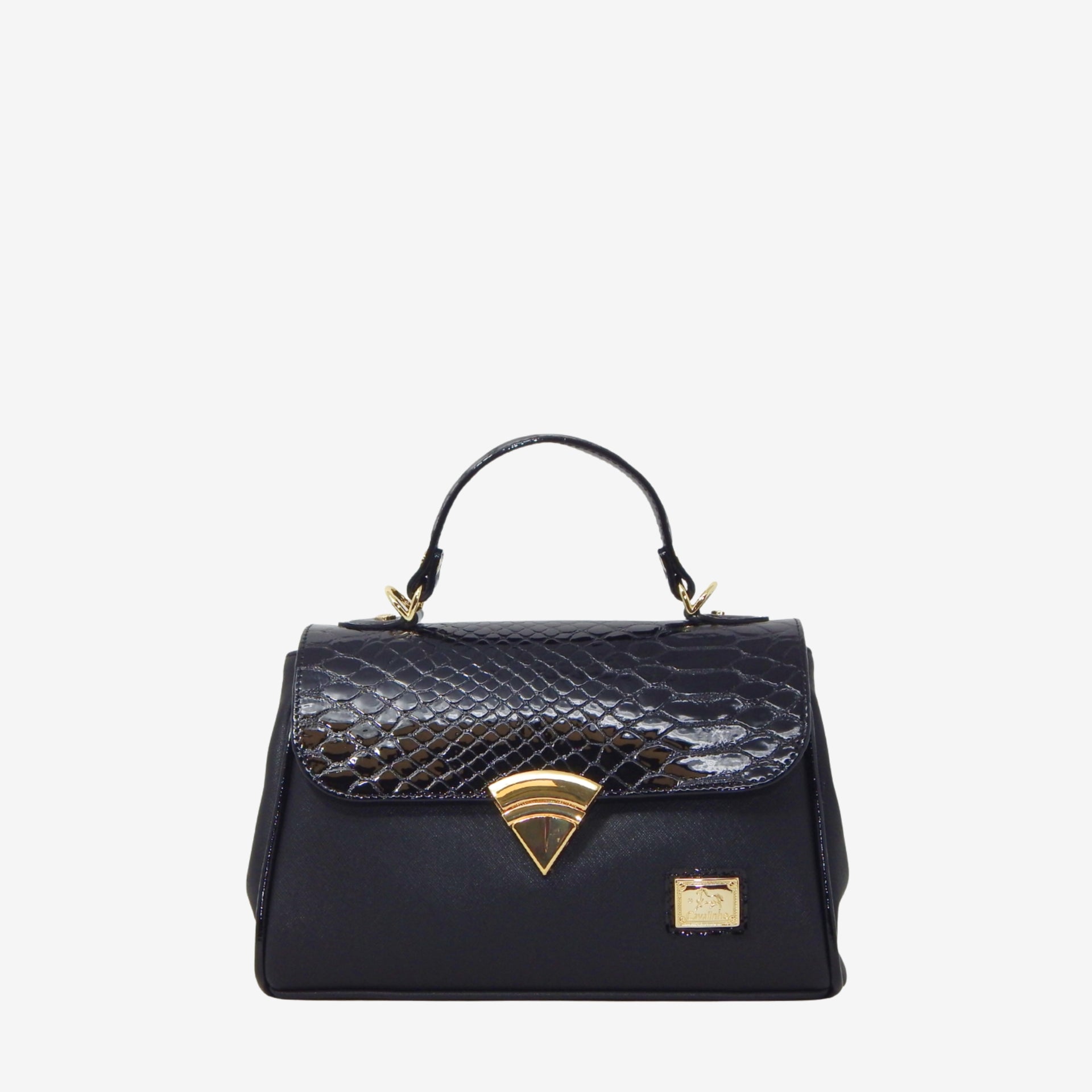 Cavalinho Cherry Blossom Black Canvas & Leather Handbag SKU 18810526.01 #color_black