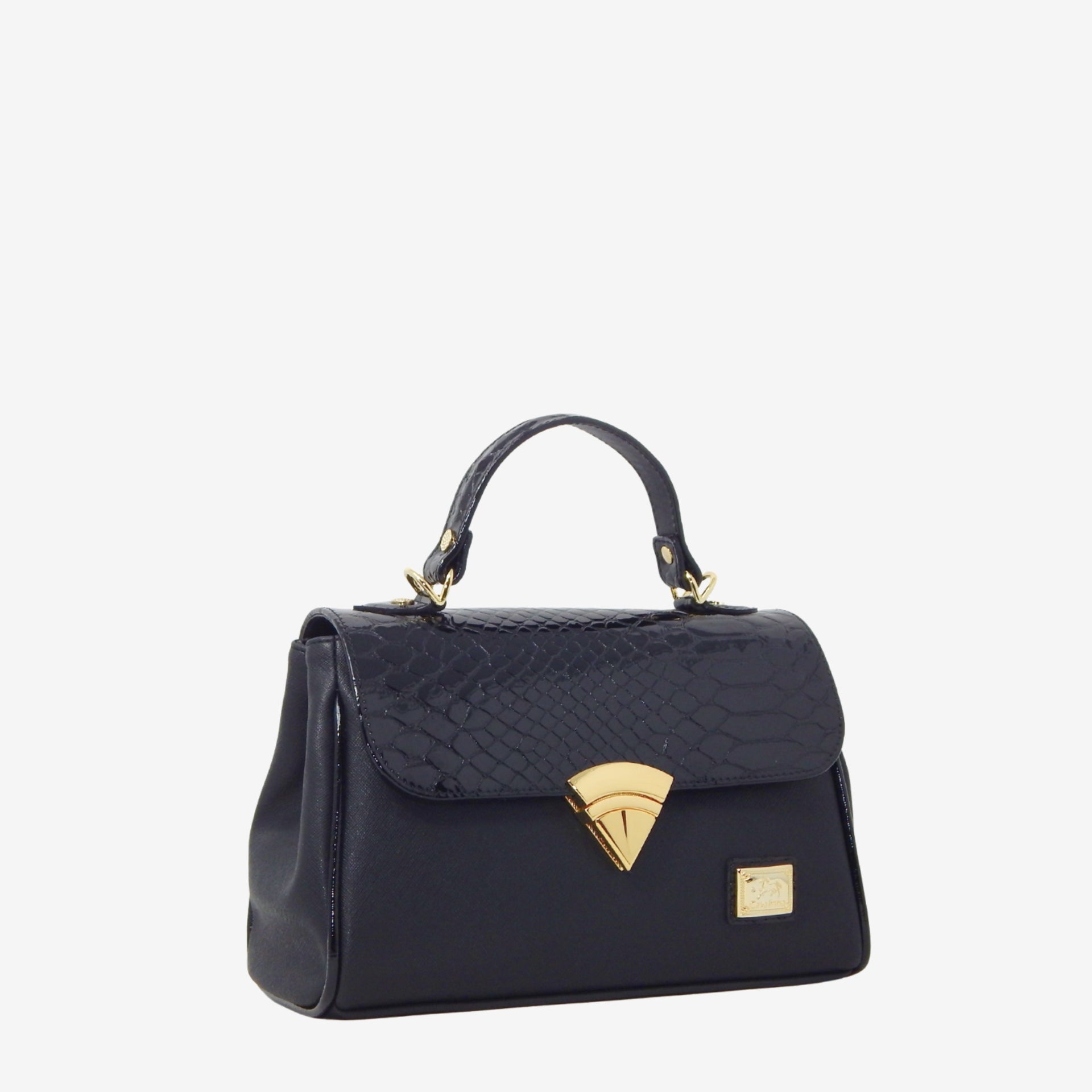 Cavalinho Cherry Blossom Black Canvas & Leather Handbag SKU 18810526.01 #color_black