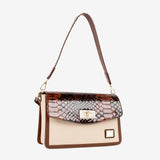 Cavalinho Cherry Blossom Handbag Shoulder Bag SKU 18810529.34 #color_saddlebrown / beige