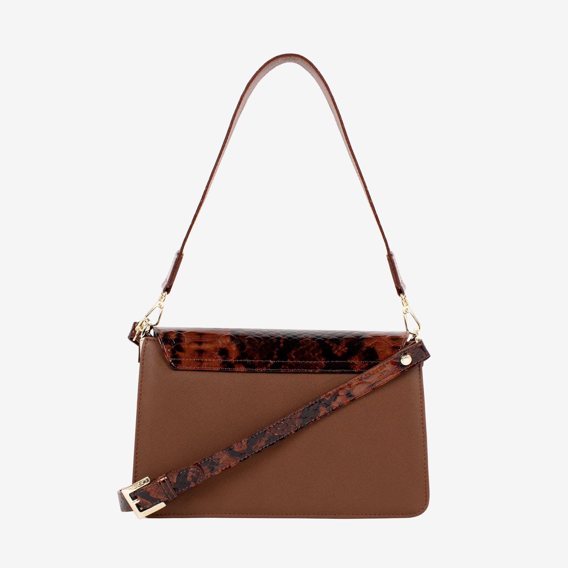 Cavalinho Cherry Blossom Handbag Shoulder Bag SKU 18810529.34 #color_saddlebrown / beige