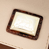Cavalinho Cherry Blossom Handbag Shoulder Bag SKU 18810529.34 #color_saddlebrown / beige