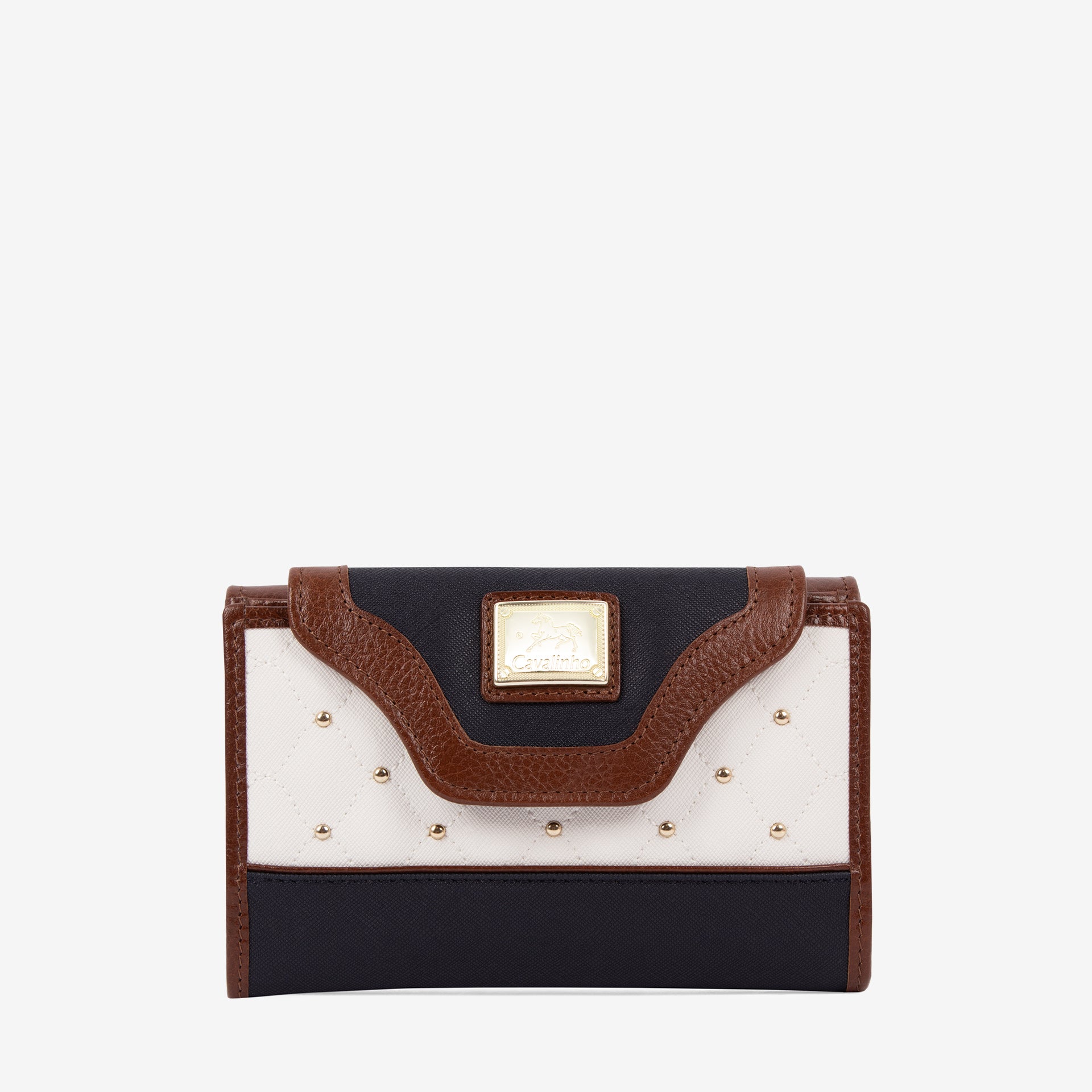 Cavalinho Craft Trifold Wallet for Women SKU 26010202.34 #color_navy / white / brown