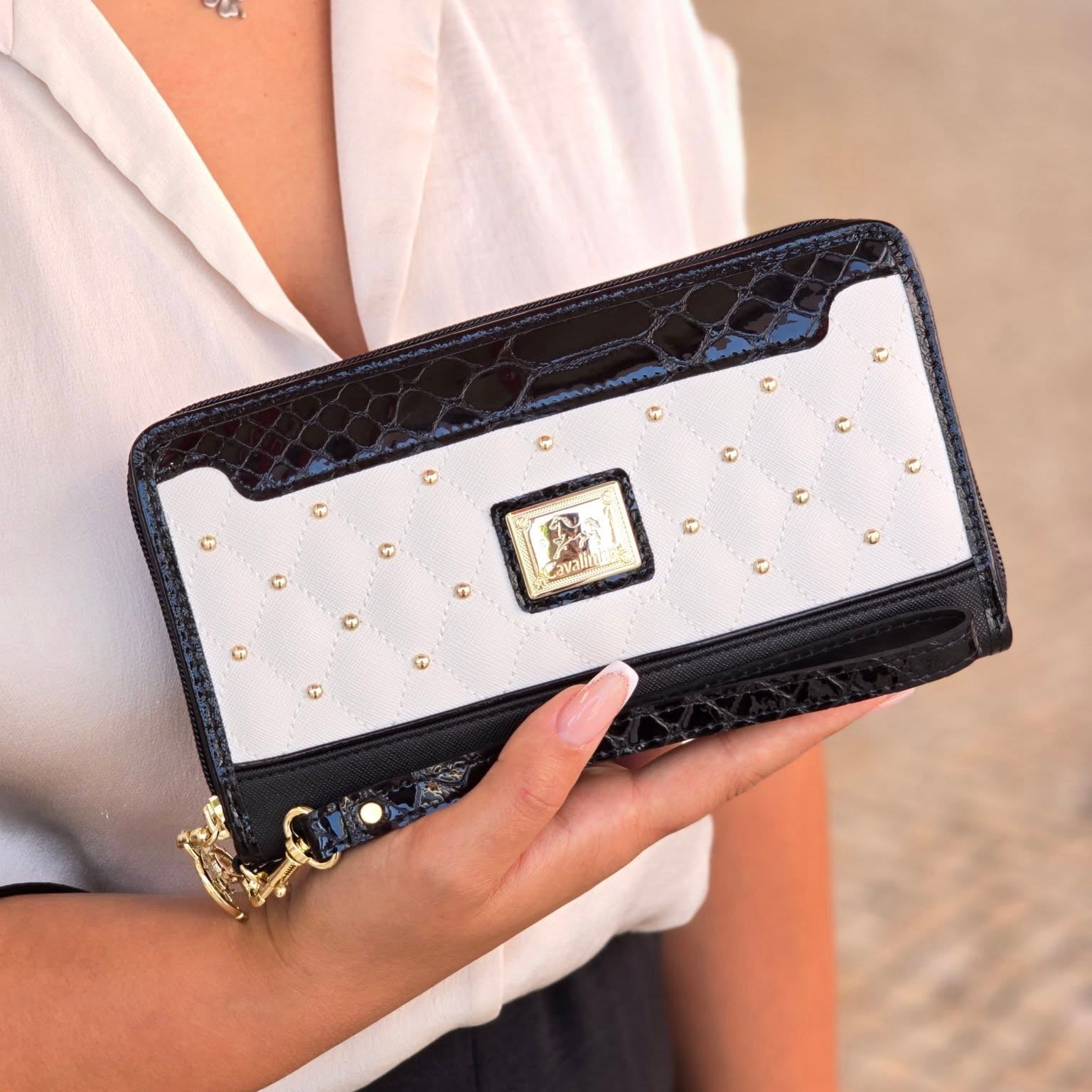 Cavalinho Craft Wristlet Wallet SKU 26010213.33 #color_black / white, navy / white