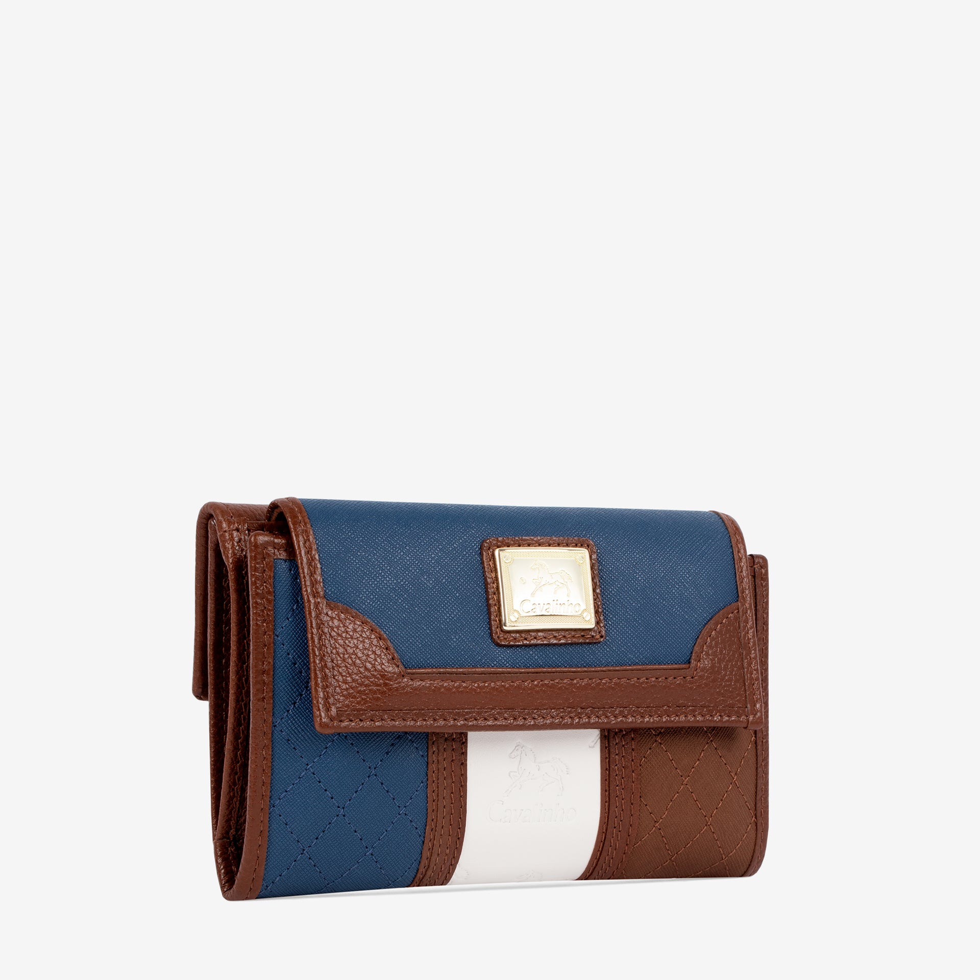 Cavalinho Sublime Wallet SKU 26060202.48 #color_blue / white / saddlebrown