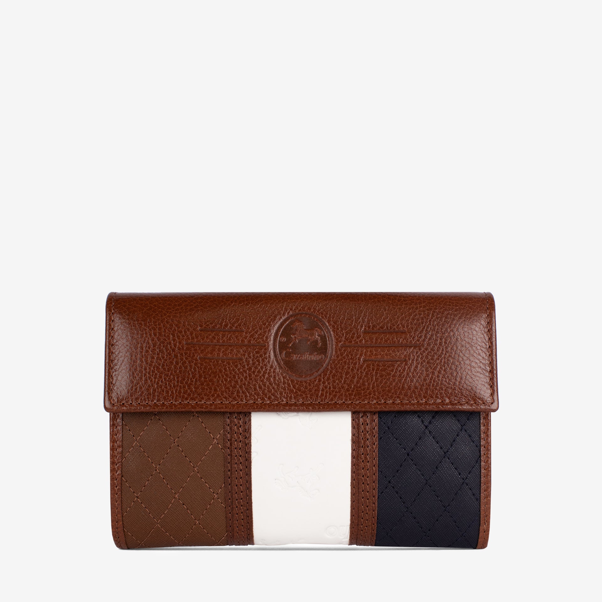 Cavalinho Sublime Trifold Wallet for Women SKU 26060205.22 #color_Navy / White / Brown