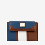 Cavalinho Sublime Trifold Wallet for Women SKU 26060206.48 #color_Blue / White / SaddleBrown