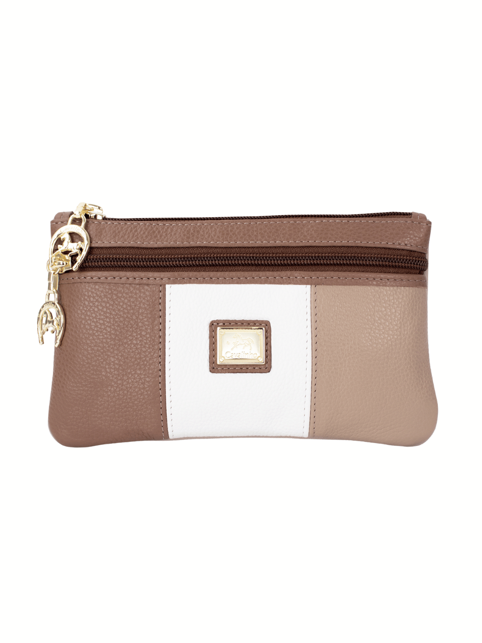 Cavalinho Soft Skin Slim Makeup Bag SKU 26070256.31 #color_tan / white / beige