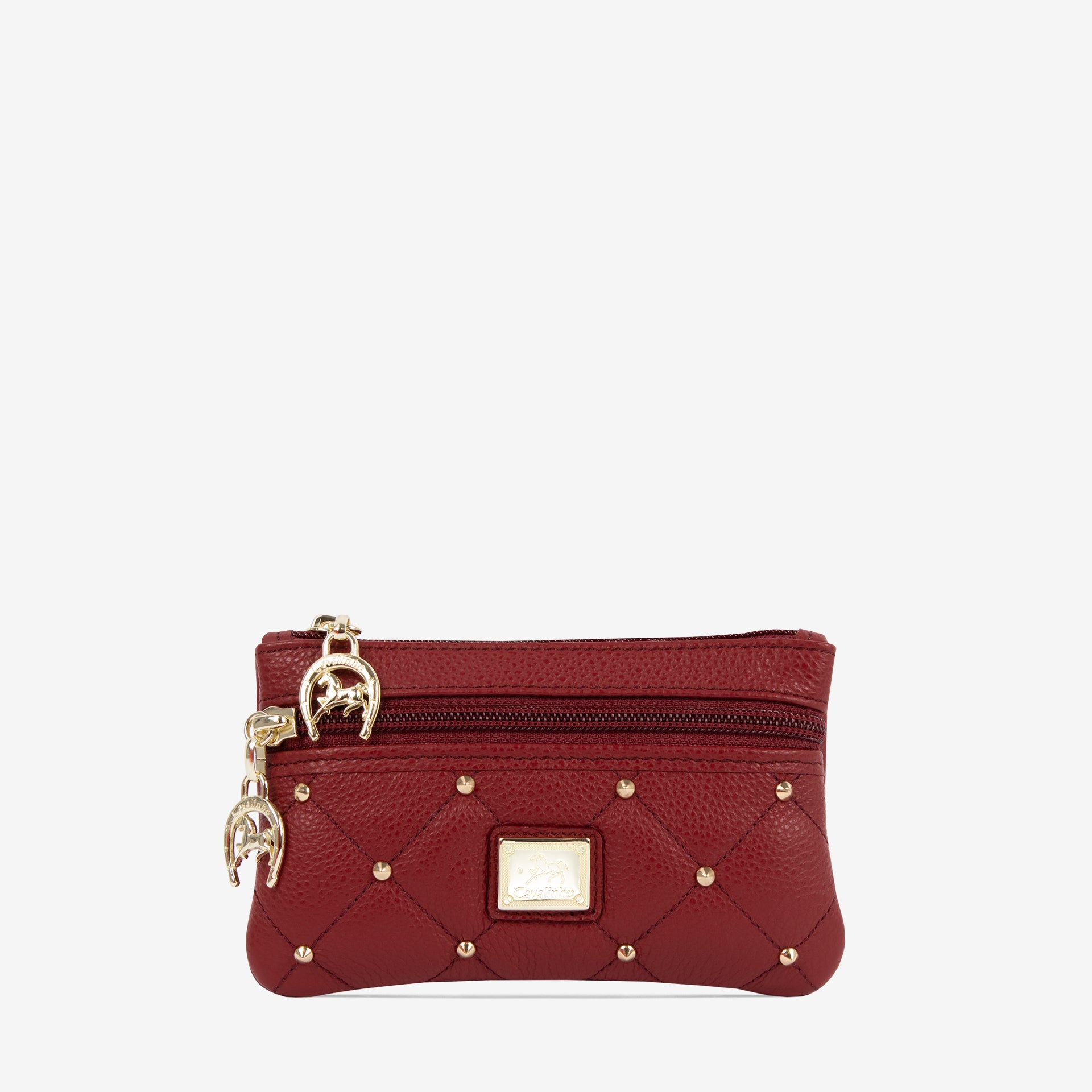 Cavalinho Eternal Burgundy Leather Small Makeup Bag SKU 26100254.15 #color_Burgundy