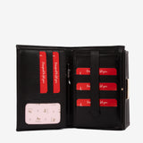 Cavalinho La Vie Trifold Black Canvas Wallet for Women SKU 26190205.01 #color_black