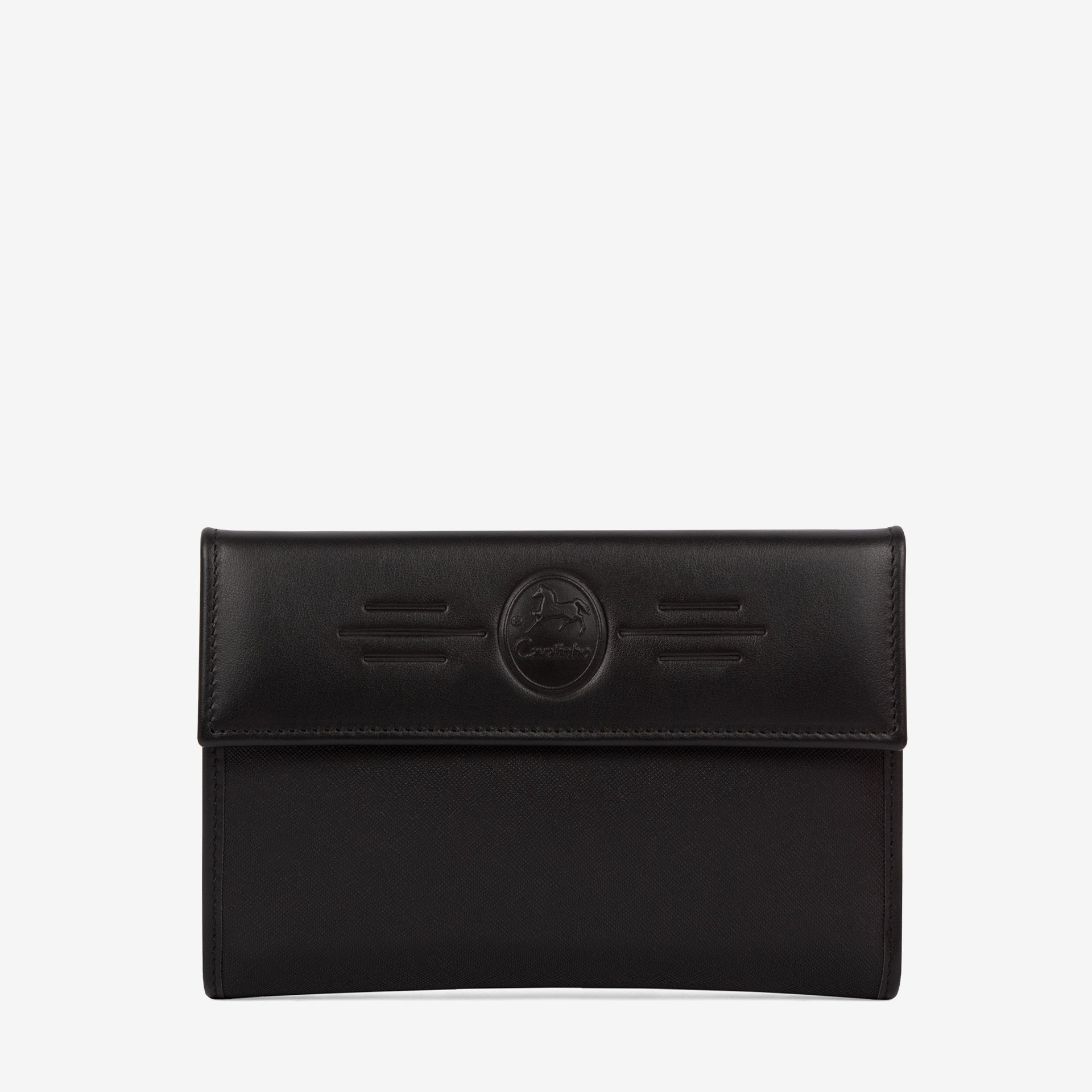 Cavalinho La Vie Trifold Black Canvas Wallet for Women SKU 26190205.01 #color_black