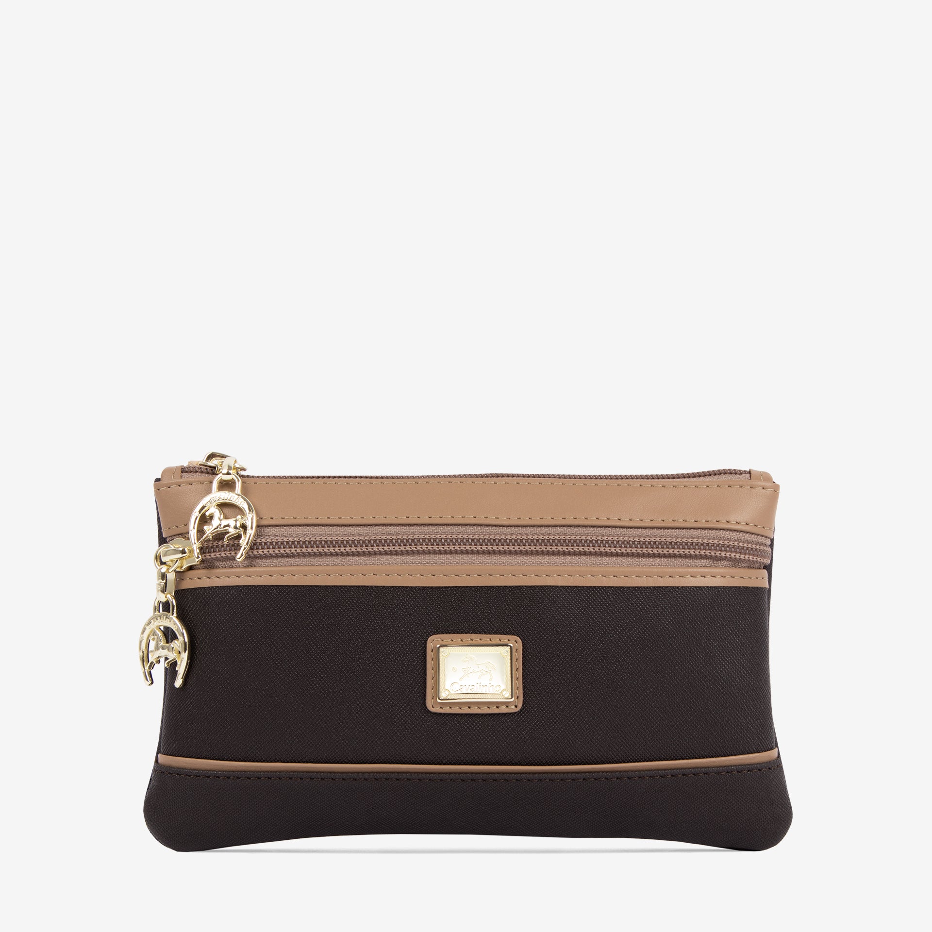 Only By Cavalinho Brown Slim Makeup Bag SKU 26200256.02 #color_Brown / Beige