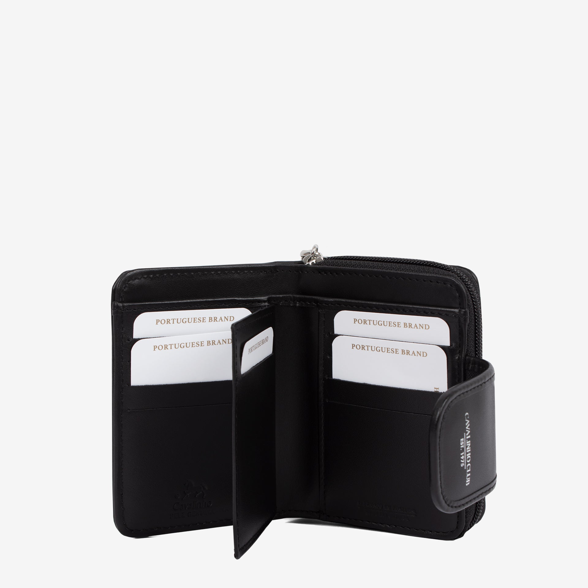 Cavalinho Club Wallet for Women with Cow Print SKU 26210218.01 #color_black / white