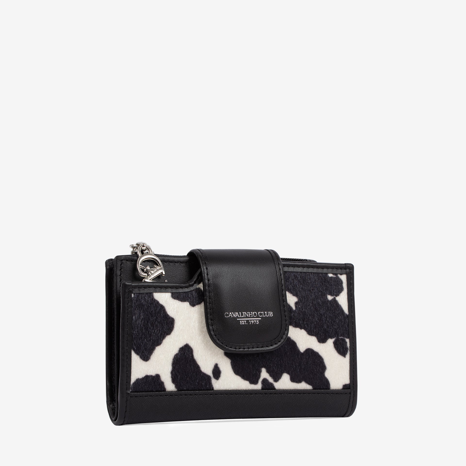 Cavalinho Club Wallet for Women with Cow Print SKU 26210232.01 #color_black / white