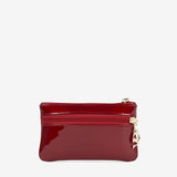 Cavalinho Midnight Rouge Red Patent Leather Small Makeup Bag SKU 26220254.04 #color_red