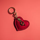 Cavalinho Midnight Rouge Red Patent Leather Heart Keychain for Women SKU 26220283.04 #color_red