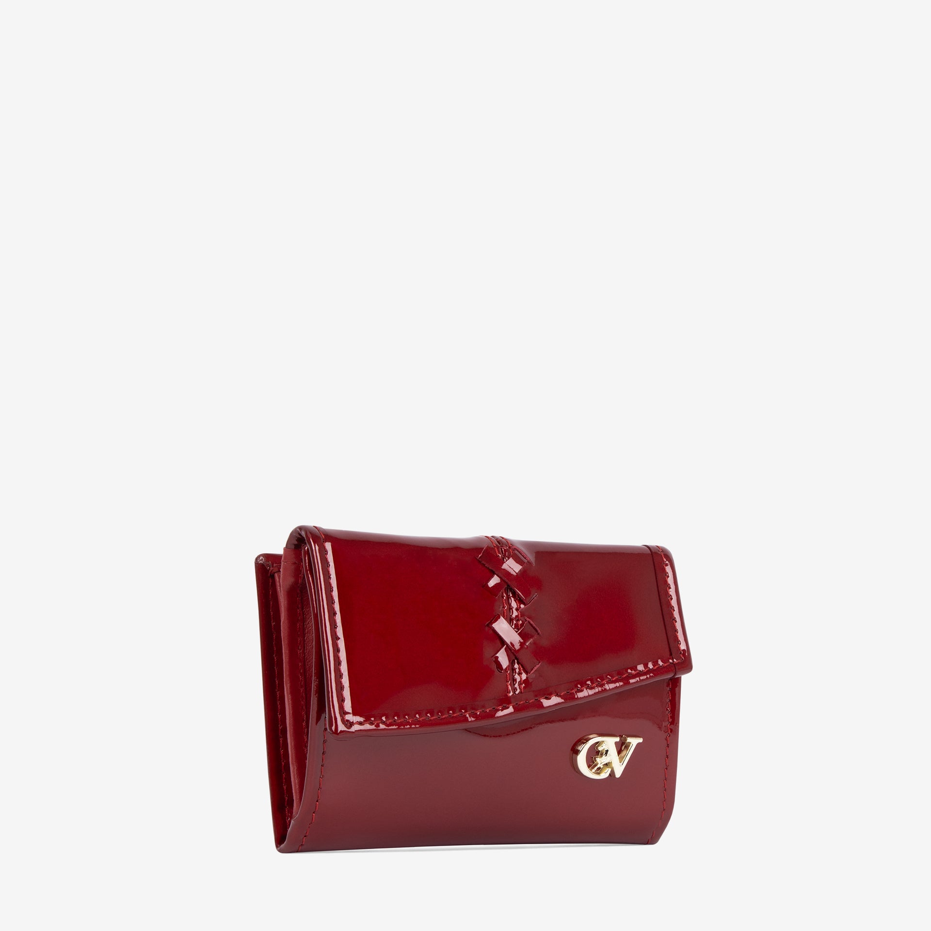 Cavalinho Midnight Rouge Red Patent Leather Mini Wallet for Women SKU 26220530.04 #color_red