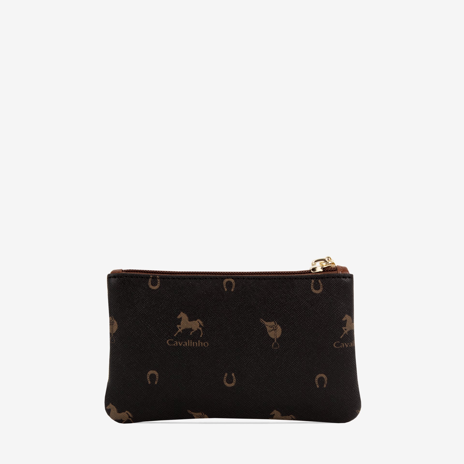 Cavalinho Di Cavallo Black Small Makeup Bag SKU 26250254.32 #color_black / brown