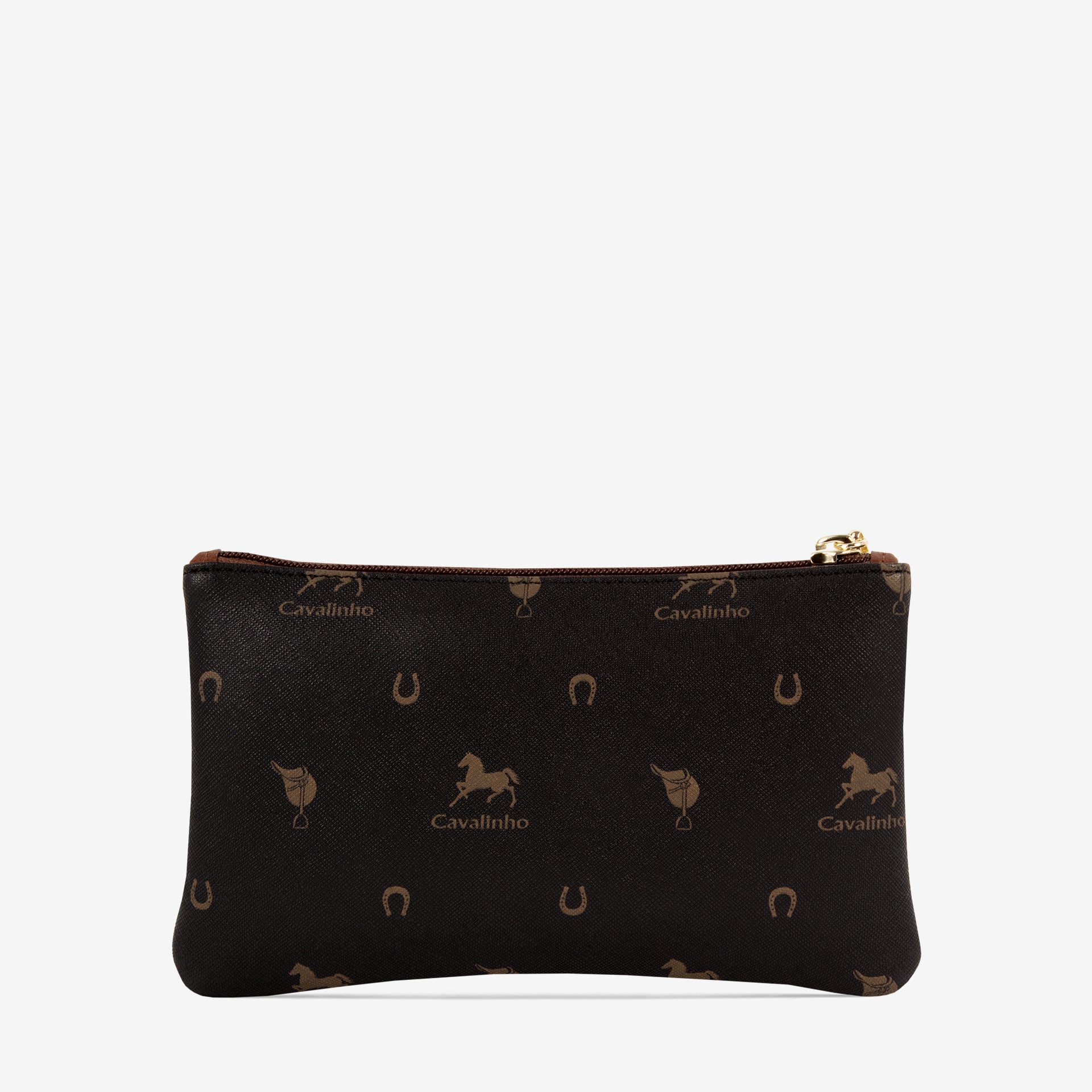 Cavalinho Di Cavallo Slim Makeup Bag SKU 26250256.32 #color_black / brown, noir / marron, preto / marrom