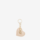 Iconic By Cavalinho Beige Patent Leather Heart Keychain SKU 26270283.05 #color_beige