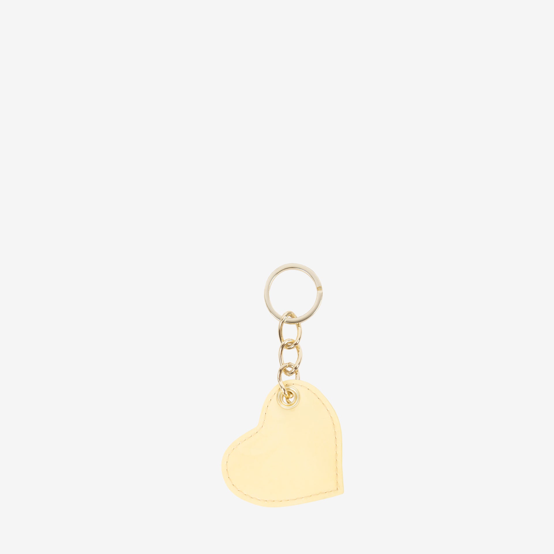 Iconic By Cavalinho Yellow Patent Leather Heart Keychain SKU 26270283.08 #color_yellow