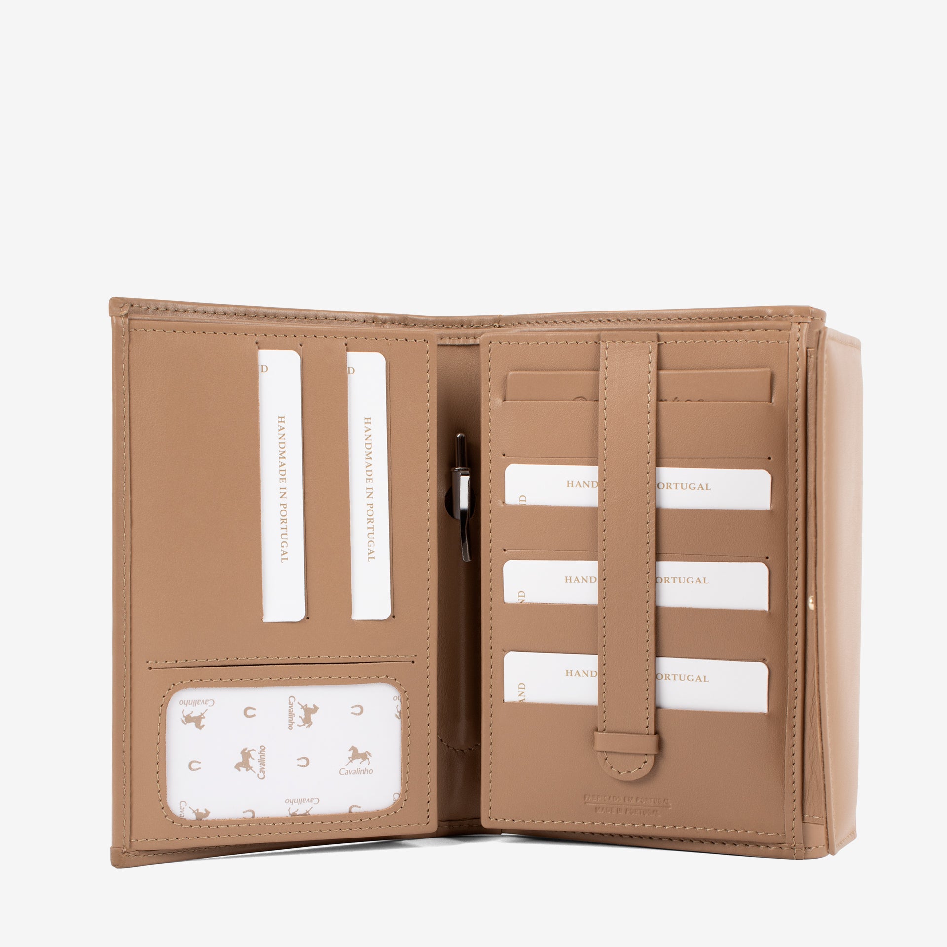 CV by Cavalinho trifold wallet in beige and white with patent leather croc-effect detailing SKU 26280205.31 #color_beige / white, beige / blanc, bege / branco