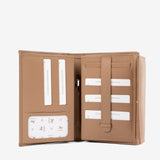 CV by Cavalinho trifold wallet in beige and white with patent leather croc-effect detailing SKU 26280205.31 #color_beige / white, beige / blanc, bege / branco