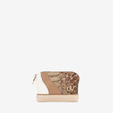 CV by Cavalinho small coin purse in beige and white with patent leather croc-effect detailing SKU 26280250.31 #color_beige / white, beige / blanc, bege / branco