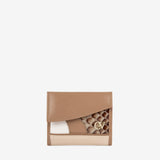 CV by Cavalinho mini trifold wallet in beige and white with patent leather croc-effect detailing SKU 26280530.31 #color_beige / white, beige / blanc, bege / branco