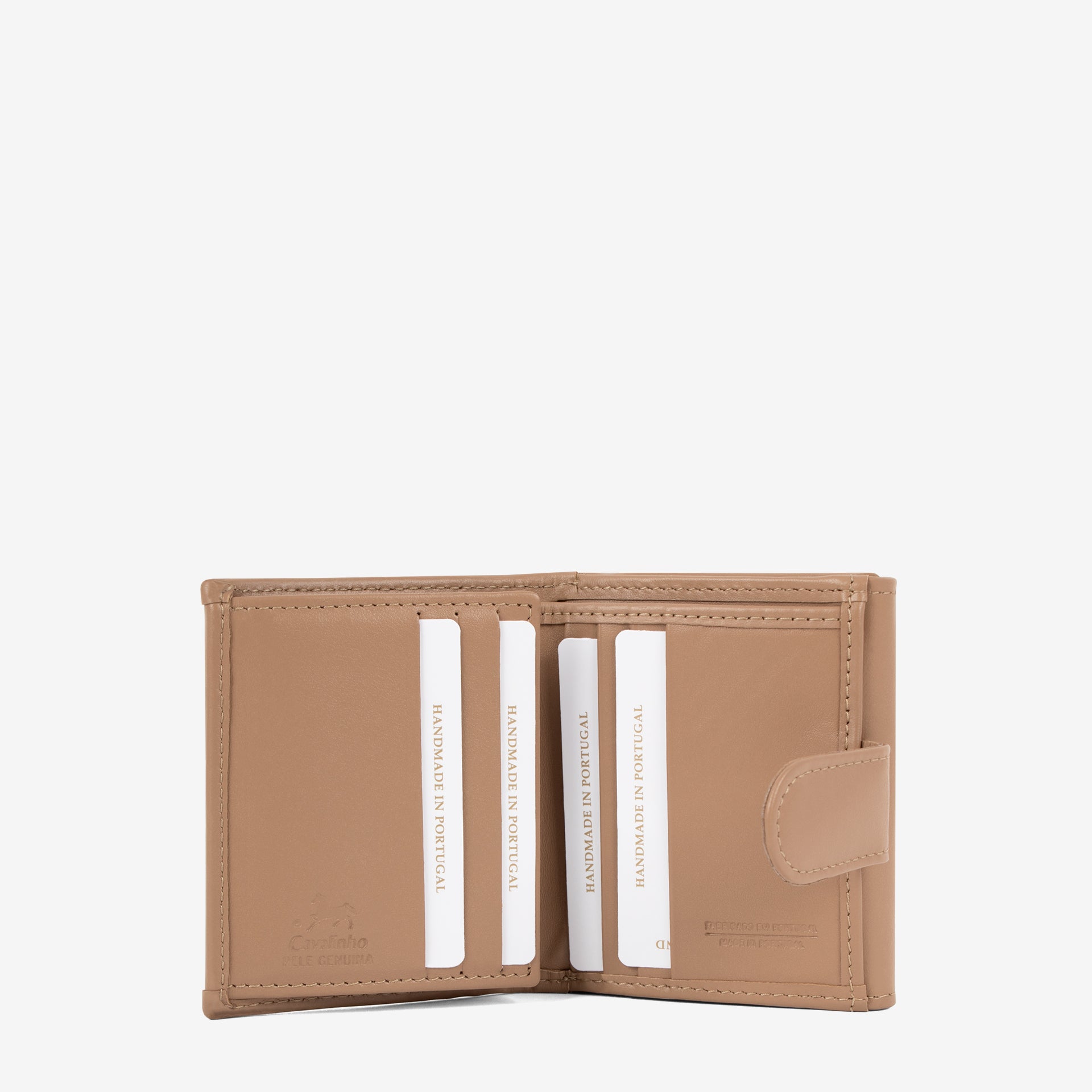 CV by Cavalinho mini trifold wallet in beige and white with patent leather croc-effect detailing SKU 26280530.31 #color_beige / white, beige / blanc, bege / branco